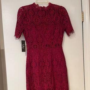 NWT Lulu's Berry Lace Dress